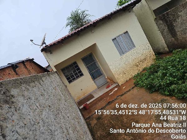 Casa em Santo Antônio do Descoberto, Jardim Ana Beatriz I, Rua 13, N. Sn, Lote 11-B, Quadra 411-B, GO. Área: 62m2