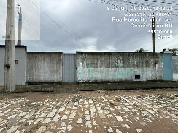 Casa em Ceará-Mirim, Mangabeira, Rua Verao, N. 82, Lt 08 Qd A, RN. Área: 47.09m2
