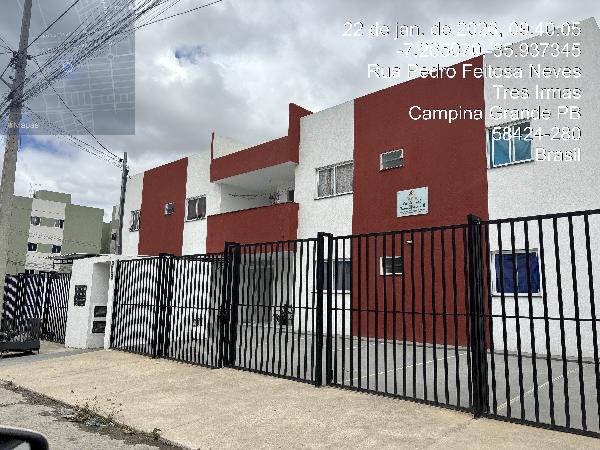 Apartamento em Campina Grande, Tres Irmas, Rua Pedro Feitosa Neves Filho, N. 594, Apto 003,, PB. Área: 43.4m2
