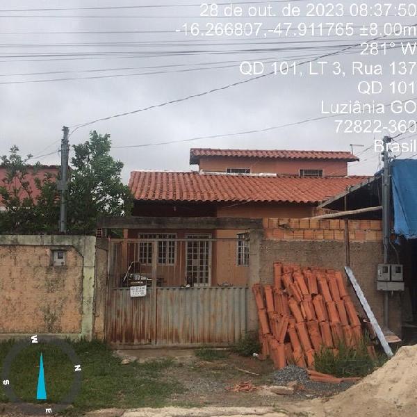 Casa em Luziânia, Parque Estrela Dalva Viii, Rua 137, N. Sn, Cs 02, Lt 03, Qd 101, GO. Área: 56.84m2