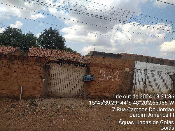 Casa em Águas Lindas de Goiás, Parque Das Aguas Bonitas I, Rua Campos Do Jordao, N. Sn, Lt 07 Qd 10, GO. Área: 48.75m2