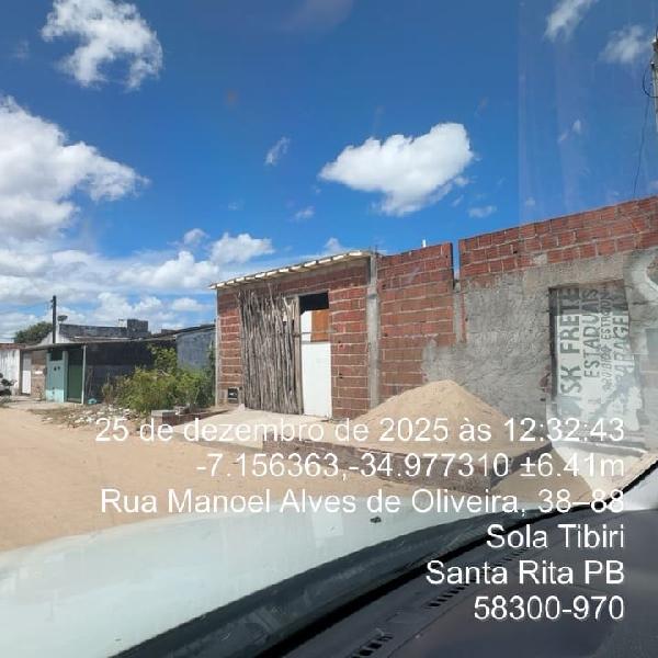 Casa em Santa Rita, Portal De Tibiri, Rua Manoel Alves De Oliveira, N. 355-A, Lt 35, Qd 2-B, PB. Área: 58.65m2