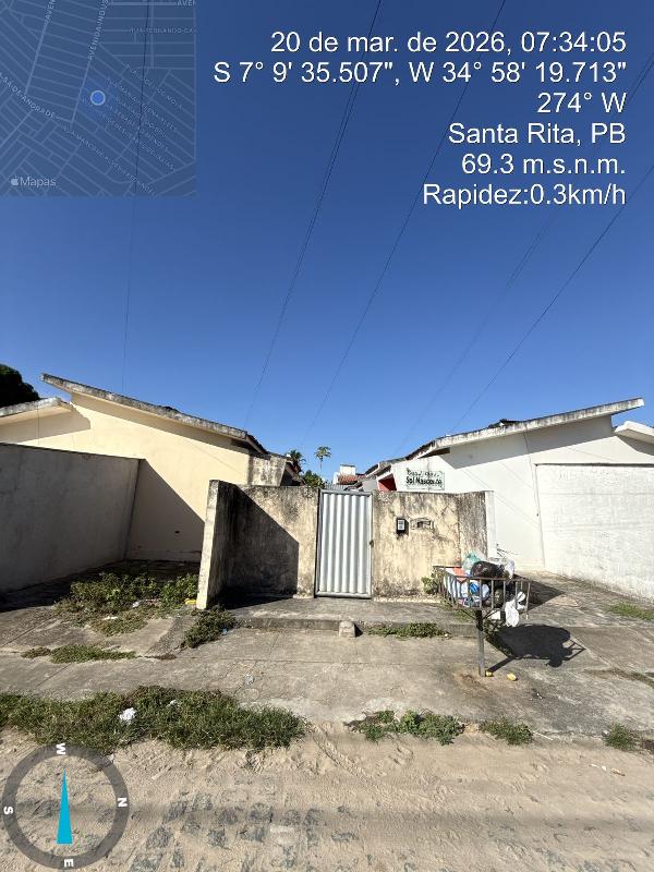 Casa em Santa Rita, Tibiri, Rua Sebastiao Mendes, N. 82, Lt 15 Qd 9b, PB. Área: 50.15m2