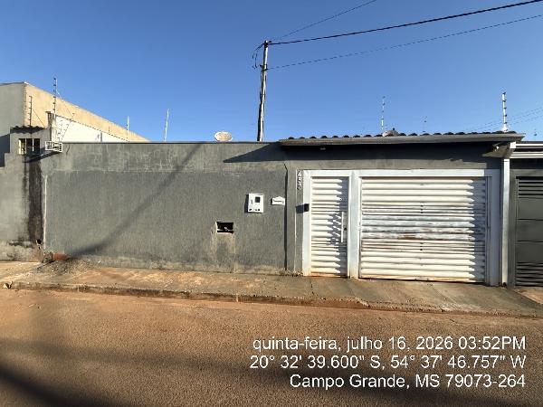 Casa em Campo Grande, Los Angeles, Rua Ciro Azevedo, N. 453, Cs 01 Pav Terreo, MS. Área: 56.13m2