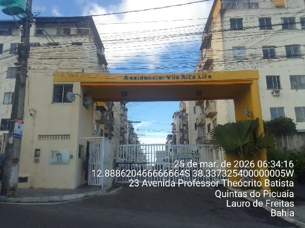 Apartamento em Lauro de Freitas, Caji, Rua Professor Theocrito Batista, N. 729, Apto 202, Bl 08, BA. Área: 41.49m2