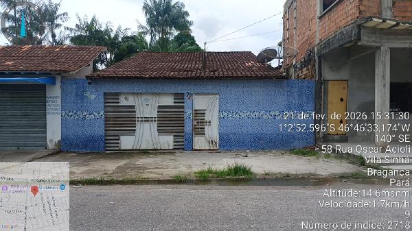 Casa em Bragança, Vila Sinha, Rua Oscar Acioli, N. Sn,, PA. Área: 102m2