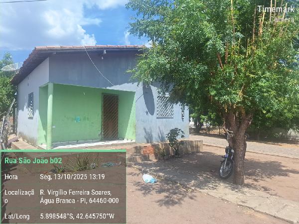 Casa em Água Branca, Lot. Joao Macedo, Rua SÃO Joao, N. Sn, Qd B Lt 02, PI. Área: 53.9m2