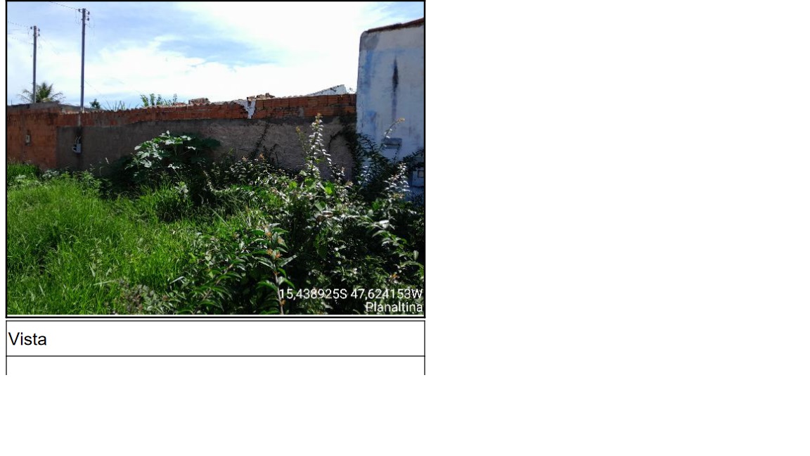 Casa em Planaltina, Setor Oeste, Rua 39, N. 16, Qd 12 Mr 8, GO. Área: 57.14m2
