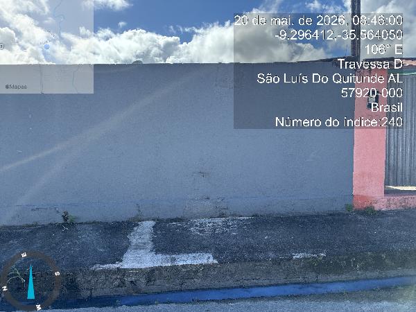 Casa em São Luís do Quitunde, Lot Juarez Aguiar, Rua Em Projeto G, N. Sn, Lt 132 Qd I, AL. Área: 43.87m2