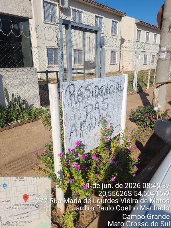 Apartamento em Campo Grande, Varandas Do Campo, Rua Maria De Lourdes Vieira Matos, N. 277, Apto 04, Bloco 07 1º Andar, MS. Área: 42.91m2