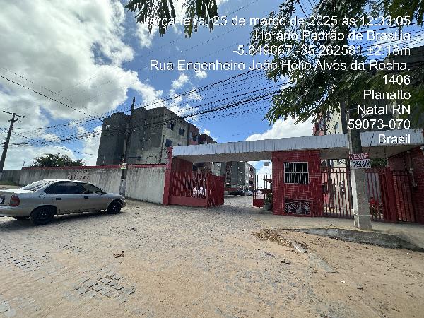 Apartamento em Natal, Planalto, Rua Engenheiro Joao Helio Alves Rocha, N. 2184, Apto 303, 2° Pav, Bl 04, RN. Área: 64.59m2