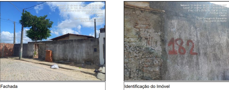 Casa em São Gonçalo do Amarante, Santo Antonio Do Potengi, Rua 24 ( Atual Santa Catarina ), N. 182, Qd 25 Lt 01 - Loteamento Brasil, RN. Área: 54.21m2