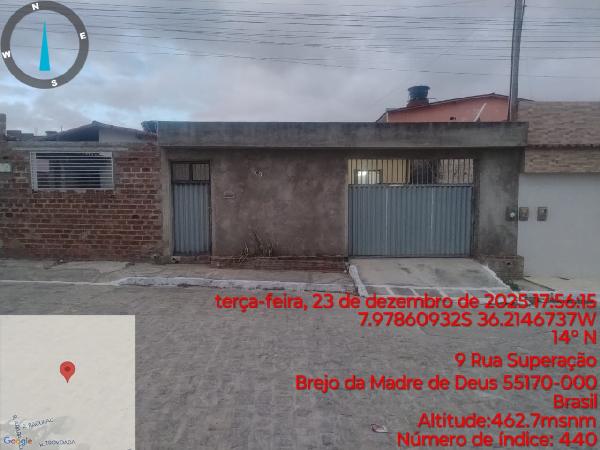 Casa em Brejo da Madre de Deus, Sao Domingos, Rua Projetada, N. 111, Qdc Lt9, PE. Área: 50m2