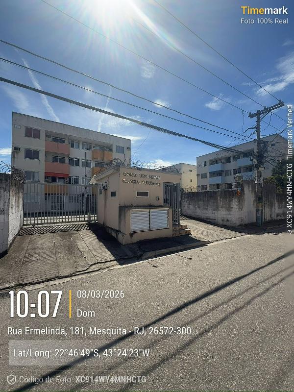 Apartamento em Mesquita, Rocha Sobrinho, Rua Ermelinda, N. 135, Apto 202,  Bl 04, RJ. Área: 56.73m2