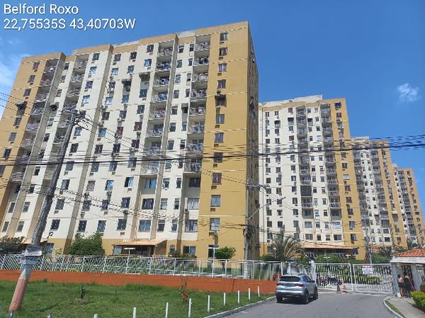Apartamento em Belford Roxo, Areia Branca, Rua Carolina Ferreira, N. 192, Apto 903, Bl 01, Lt C, RJ. Área: 46.36m2