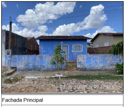 Casa em Ceará-Mirim, Planalto, Rua Ivonete Costa 178, N. 178, Qd G, Lt 42, RN. Área: 46.94m2