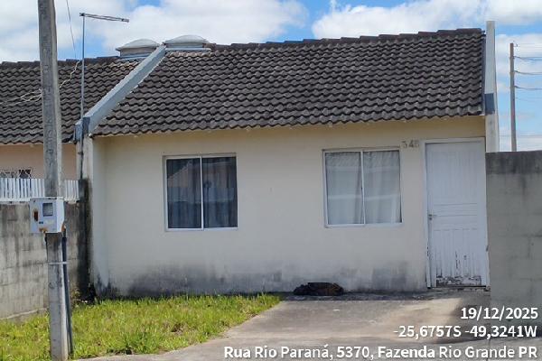 Casa em Fazenda Rio Grande, Estados, Avenida Parana, N. 5370, Cs 345 Lt A01 Area A1, PR. Área: 42m2