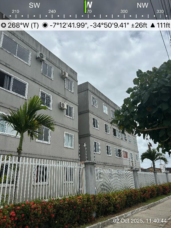 Apartamento em João Pessoa, Mucumagro, Rua Telegrafista Chateaubriand Brasil Filho, N. 700, Apto 202, Bl E, PB. Área: 48.15m2