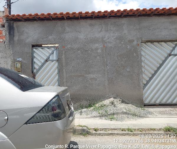 Casa em Feira de Santana, Papagaio, Rua K, N. S/N, Lote 06, Quadra T, Casa 06, BA. Área: 41.56m2