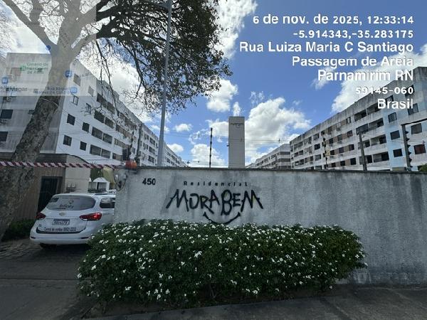 Apartamento em Parnamirim, Passagem De Areia, Rua Luiza Maria Conceicao Santiago, N. 450, Apto 405, Bl E Tipo D1v Vaga 283, RN. Área: 47.76m2