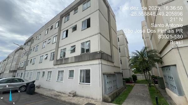 Apartamento em São José dos Pinhais, Santo Antônio, Rua Francisco Dalnegro, N. 3057, Apto 104, Bl 73 Vg 1094, PR. Área: 38.4m2