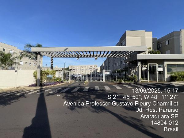 Apartamento em Araraquara, Jardim Residencial Paraiso, Av Prof Gustavo Fleury Charmil, N. 604, Apto 32, Bl A Torre 2, SP. Área: 43.06m2