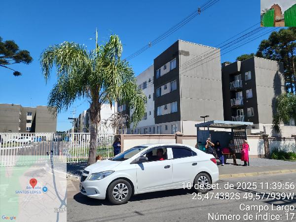 Apartamento em Campo Largo, Jardim Itaqui, Rua Maria Joaquina Vaz, N. 721, Apto 302, Bl 09 Vaga De Garagem Nº 120, PR. Área: 40m2
