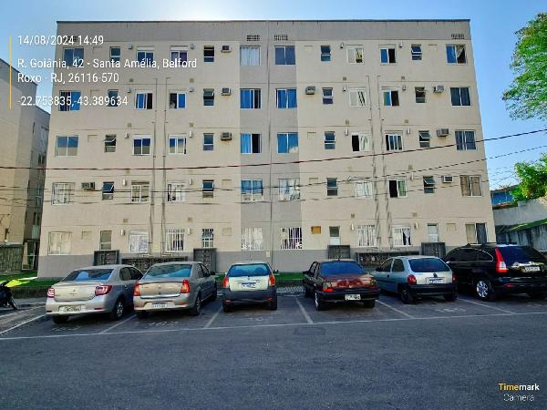 Apartamento em Belford Roxo, Santa Amélia, Rua Belo Horizonte, N. 835, Apto 104, Bl 07, Lt 01, RJ. Área: 43.29m2