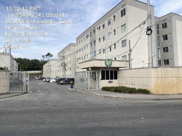 Apartamento em Belford Roxo, Santa Amélia, Rua Belo Horizonte, N. 835, Apto 401, Bl 02, RJ. Área: 43.29m2