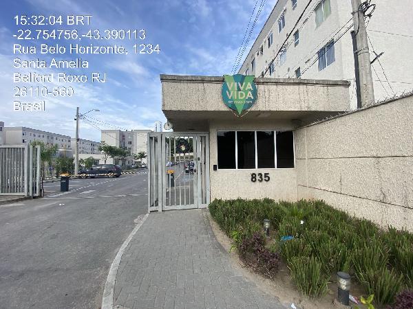 Apartamento em Belford Roxo, Santa Amelia, Rua Belo Horizonte, N. 835, Apto 307, Bl 09, Lt 01, RJ. Área: 43.29m2