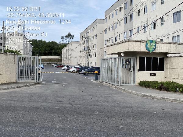 Apartamento em Belford Roxo, Santa Amelia, Rua Belo Horizonte, N. 835, Apto 308, Bl 10, Lt 01, RJ. Área: 43.29m2