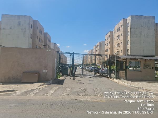 Apartamento em Paulínia, Parque Bom Retiro, Rua Francisco Braz Do Prado, N. 1040, Apto 33, Torre 04, SP. Área: 49.27m2