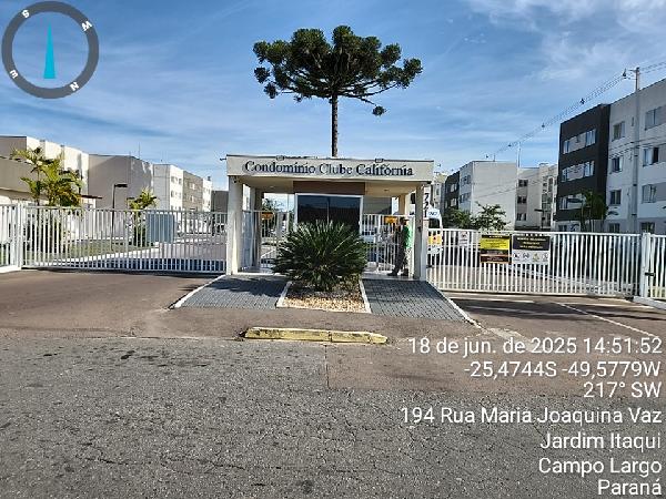 Apartamento em Campo Largo, Jardim Itaqui, Rua Maria Joaquina Vaz, N. Sn, Apto 408, Bl21 Campo Do Meio, PR. Área: 40.31m2