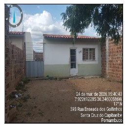Casa em Santa Cruz do Capibaribe, Bela Vista, Rua Vereador Natalio Arruda Neto, N. 401, Lt 16 Qd Ao, PE. Área: 46.3m2