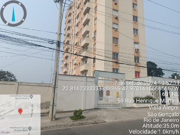 Apartamento em São Gonçalo, Vista Alegre, Rua Padre Afonso Rodrigues, N. 120, Apto 905, ., RJ. Área: 46.63m2