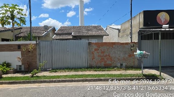 Prédio em Campos dos Goytacazes, Carvao, Rua Hercilia Ribeiro, N. 24, Lt 12 Qd O, RJ. Área: 51.4m2