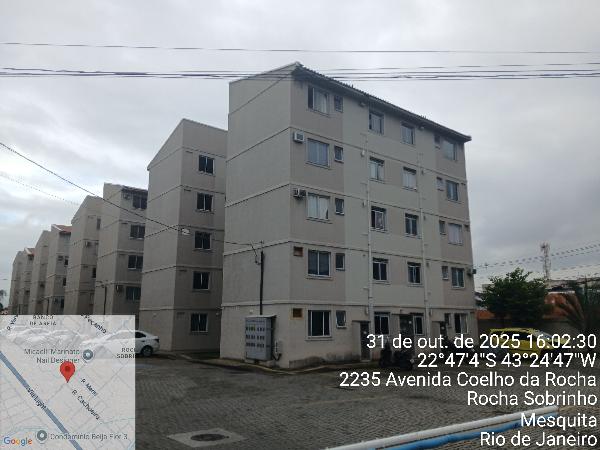 Apartamento em Mesquita, Rocha Sobrinho, Avenida Coelho Da Rocha, N. 2235, Apto 303, Bl 15, RJ. Área: 42.9m2