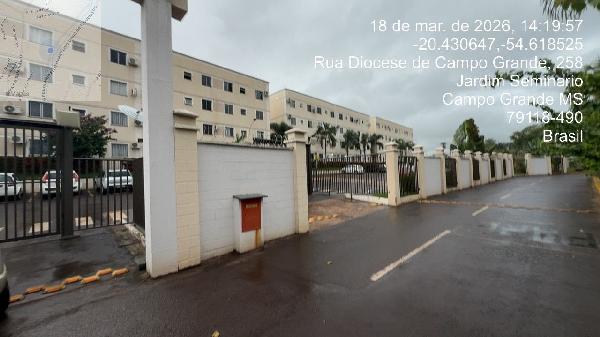 Apartamento em Campo Grande, Vila Antonio Vendas, Avenida Pref Heraclito JosÉ Diniz De Figueiredo, N. 815, Apto 102, Bloco 42, 1º Pavimento, Vaga 210, MS. Área: 39.96m2