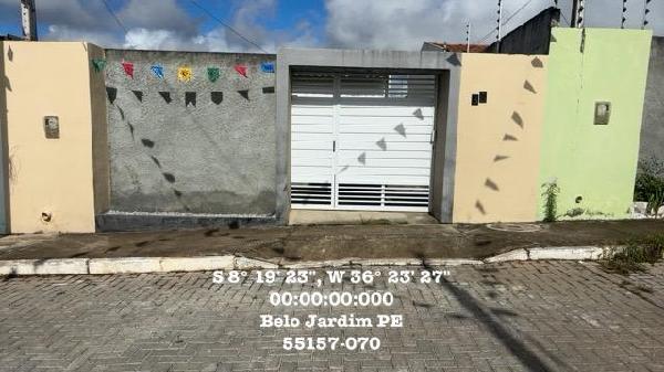 Casa em Belo Jardim, Euno Andrade Da Silva, Rua Quiteria Aparecida Da Silva, N. 36, Lt 09, Qd 21, PE. Área: 46.3m2