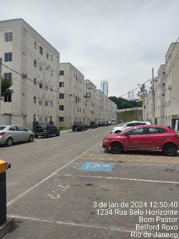Apartamento em Belford Roxo, Santa Amelia, Rua Belo Horizonte, N. 855, Apto 104, Bl 14, Lt 02, RJ. Área: 43.29m2