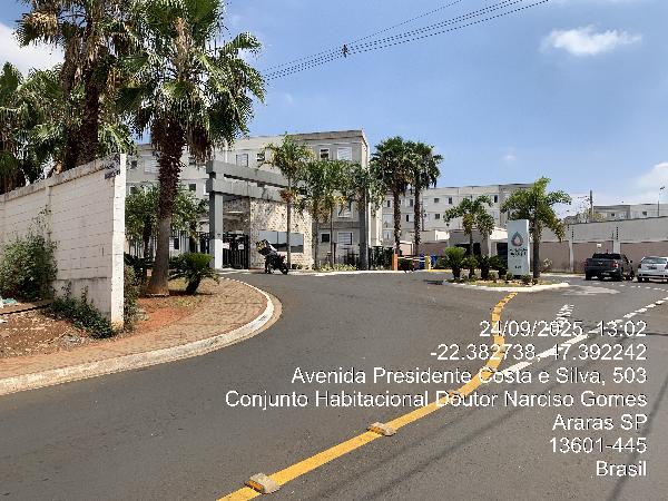 Apartamento em Araras, Conjunto Habitacional Narciso Gomes, Avenida Presidente Costa E Silva, N. 503, Apto 204, Bl 13 Vg 222, SP. Área: 39.3m2