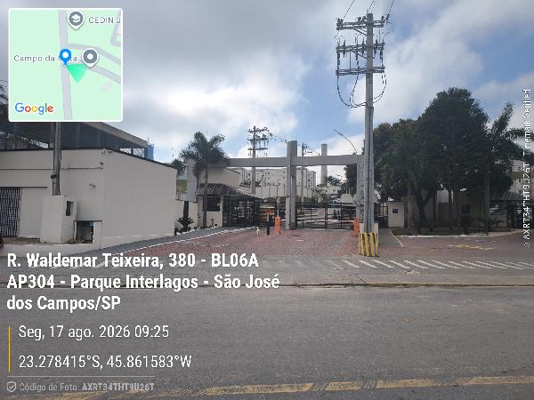 Apartamento em São José dos Campos, Jardim Torrao De Ouro, Rua Waldemar Teixeira, N. 380, Apto 304, Bl 06a Vg 216, SP. Área: 38.08m2