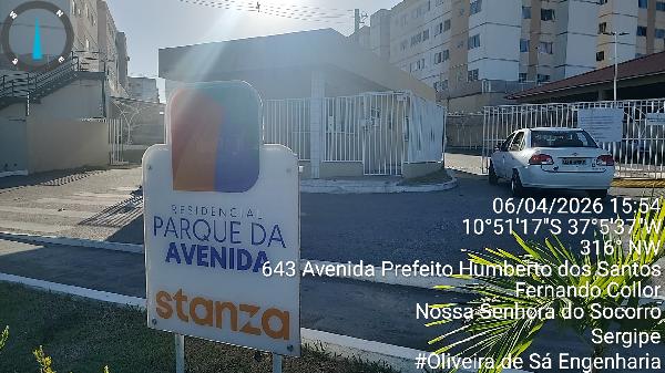 Apartamento em Nossa Senhora do Socorro, Taicoca De Fora, Avenida Coletora A, N. 1500, Apto 106, Bl 13 Vg 366, SE. Área: 45.88m2