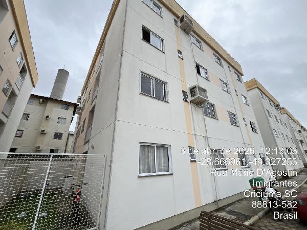 Apartamento em Criciúma, Linha Batista, Rua Das Orquideas, N. 520, Apto 303, Bl 10, SC. Área: 52.77m2