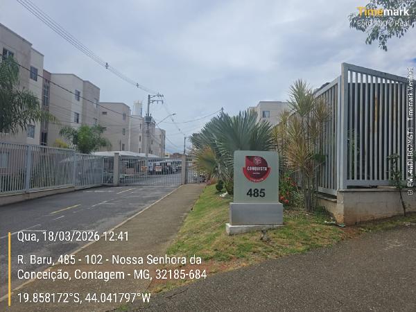 Apartamento em Contagem, Conquista Veredas, Rua Baru, N. 485, Apto 101, Bl 07,  Lt 02, Qd 03, MG. Área: 43.7m2