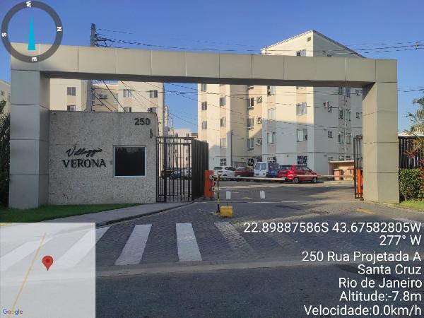 Apartamento em Rio de Janeiro, Santa Cruz, Rua Projetada A, N. 250, Apto 404, Bl 11, RJ. Área: 44.22m2