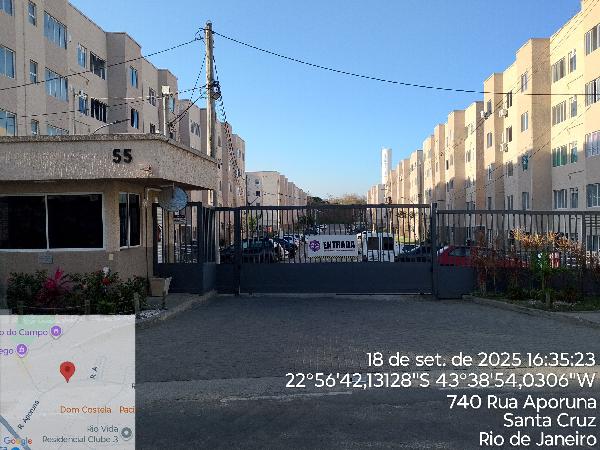 Apartamento em Rio de Janeiro, Santa Cruz, Rua Aporuna, N. 55, Apto 404, Bl 05, RJ. Área: 41.19m2