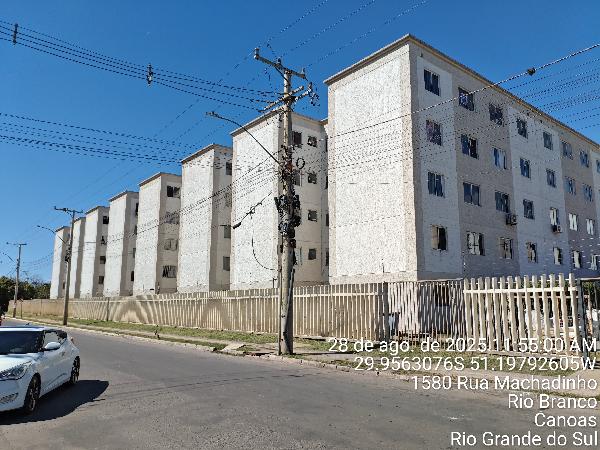 Apartamento em Canoas, Rio Branco, Rua Machadinho, N. 1580, Apto 101, Bl 16 1º Pavimento, RS. Área: 41.19m2