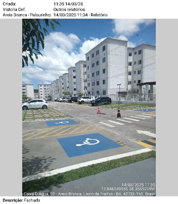 Apartamento em Salvador, Areia Branca, Rua Viver Salvador, N. 156, Apto 302, Bl 13, BA. Área: 40.53m2
