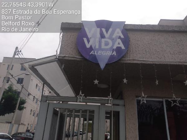 Apartamento em Belford Roxo, Santa Amelia, Rua Belo Horizonte, N. 855, Apto 101, Bl 01, Lt 02, RJ. Área: 43.29m2